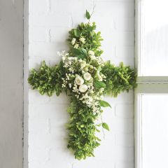 Preserved Boxwood Cross 24 Inch
