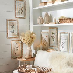 Pressed Floral Framed Prints Set of 6