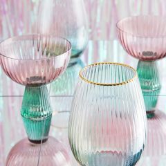 Pretty Beveled Coupe Glass