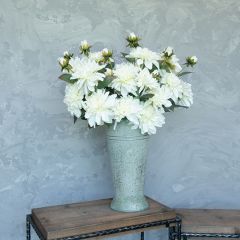 Pretty Cream Faux Dahlia Spray Set of 4