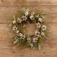 Pretty Pale Pink Faux Wildflower Wreath