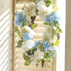 Pretty Peony and Hydrangea Wreath
