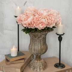 Pretty Pink and White Peony Spray Set of 4