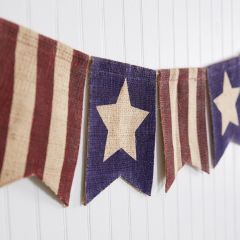 Primitive Americana Burlap Banner