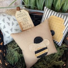 Primitive Bee Pillow Bowl Fillers Set of 3