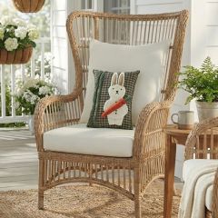 Primitive Bunny and Carrot Accent Pillow Set of 2