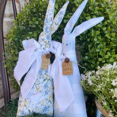 Primitive Cotton Fabric Bunny With Name Tag