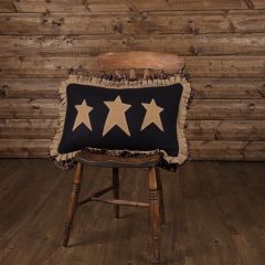 Primitive Country Stars Ruffled Accent Pillow