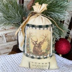 Primitive Decorative Reindeer Feed Bag