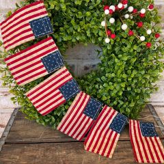 Primitive Fabric American Flag Banner Garland