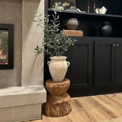 Primitive Farmhouse Antiqued Wooden Stool