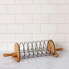 Primitive Farmhouse Countertop Plate Rack