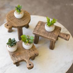 Primitive Farmhouse Cutting Board Risers Set of 3