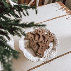Primitive Farmhouse Decorative Gingerbread Cookies Set of 6