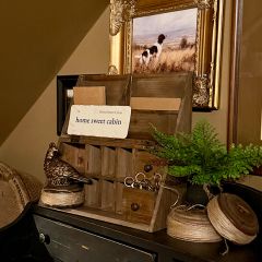 Primitive Farmhouse Folding Desk Caddy