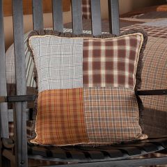 Primitive Farmhouse Patchwork Accent Pillow