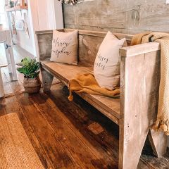 Primitive Farmhouse Pew Bench