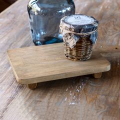 Primitive Farmhouse Reclaimed Wood Footed Riser