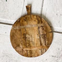 Primitive Farmhouse Round Wood Cutting Board Set of 2