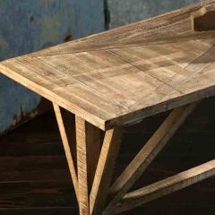 Primitive Farmhouse Wood Console Table