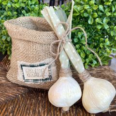 Primitive Garlic Decorative Tray Decor