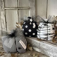 Primitive Halloween Fabric Pumpkin