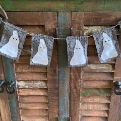Primitive Halloween Ghost Garland