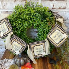 Primitive Handmade Man in the Moon Garland