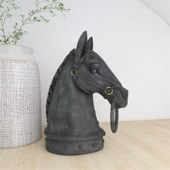 Primitive Horse Head Sculpture