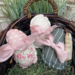 Primitive Spring Fabric Easter Egg Bowl Filler Set of 3