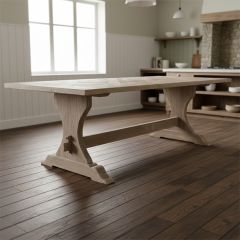 Primitive Trestle Dining Table