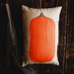 Primitive Upright Pumpkin Lumbar Pillow