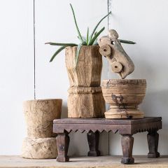 Primitive Wood Mortar Dish