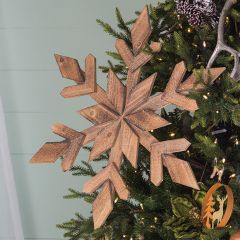 Primitive Wood Snowflake Wall Decor Set of 2
