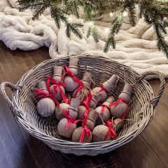 Primitive Wooden Snowman Ornament