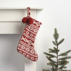 Printed Knit Christmas Stocking
