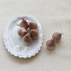 Provence Pear Embossed Stoneware Platter