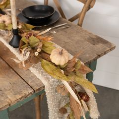 Pumpkin and Wheat Mixed Foliage Garland