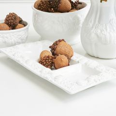 Pumpkin Embossed Divided Platter