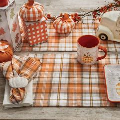 Pumpkin Plaid Placemat Set of 4