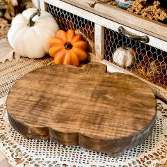 Pumpkin Shaped Wood Riser