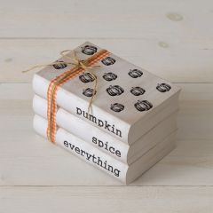 Pumpkin Spice Everything Stamped Book Stack