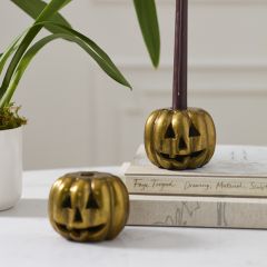 Pumpkin Taper Candle Holder