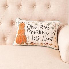 Pumpkin to Talk About Fall Accent Pillow