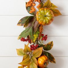 Pumpkins and Berries Fall Foliage Garland