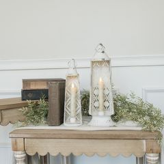 Punched Metal Valentina Taper Candle Holder