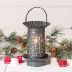 Punched Tin Mini Wax Warmer Lantern
