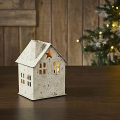 Quaint Country Primitive Star House Tealight Holder