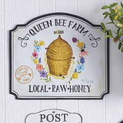 Queen Bee Embossed Wall Advertisement Sign