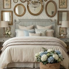 Queen French Country Wood Headboard